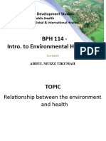 Environmental Health - Lecture 2