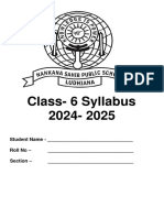 Class-6 Syllabus 2024 - 2025