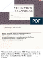 Week 2 - Mathematics As A Language New March 2024