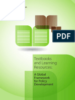 Textbooks and Learning Resources:: A Global Framework For Policy Development