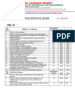 Descriptive Bank Unit-2