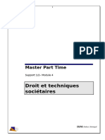 Droit Et Techniques Sociétaires: Master Part Time