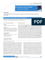 Assessing Benefit of Hearing Aid Using Shortened H