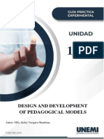 Design and Development of Pedagogical Models: Autor: Msc. Ketty Vergara Mendoza