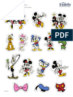 Mickey Mouse & Friends Stickers: Print On Sticker Paper and Cut Out Each Sticker