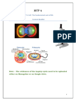 Cells Content Booklet (gr-8, 9, 10) Very Useful