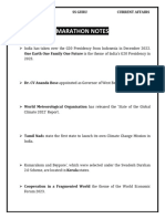 Cseet Current Affairs (Marathon Notes)