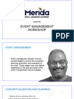 Event Management Workshop