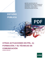 Guía de Estudio Pública: Otras Actuaciones en PRL: A) Formación Y B) Técnicas de Comunicación