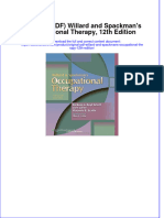 Ebook Download (Original PDF) Willard and Spackman's Occupational Therapy, 12th Edition All Chapter