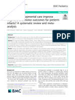 Do NICU Developmental Care Improve Cognitive and Motor Outcomes For Preterm Infants? A Systematic Review and Meta - Analysis