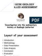 Wjec Gcse Geology Controlled Assessment: Investigation Into The Sedimentary History at Budleigh Salterton'