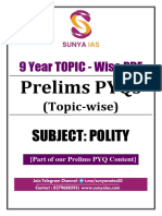 Polity Topicwise - 9 Year PYQs QP Sunya IAS