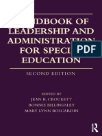 Handbook of Leadership and Administration For Special Education