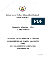 Guidelines For Registration of Imported Drugs Vaccines IVDs Under Collaborative Registration Procedure