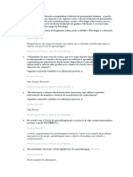 1 - Questionário I E II - Psicologia Da Educação e Da Aprendizagem