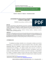 Atendimento Psicológico Domiciliar e Suas Particularidades