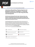 Chemistry Biosynthesis Physicochemical and Biological Properties of Rubiadin A Promising Natural Anthraquinone For New Drug Discovery and Developme