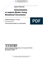 T 316-22 - Viscosity Determination of Asphalt Binder Using Rotational Viscometer