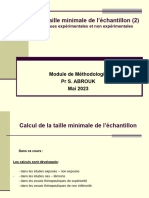 Calcul de La Taille Minimale D'un Échantillon (2) Méthodologie Master