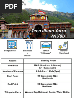 Teen Dham Yatra 7N - 8D (B H A R T I)