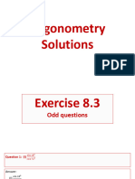 8.3 Trigonometry Solutions