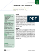 Salud Mental de Los Servidores de La Salud en Tiempos de Pandemia