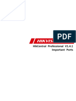 HikCentral Professional - Important Ports - 20190718