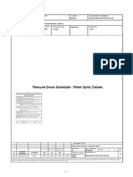 Telecom Drum Schedule of Fiber Optic Cables