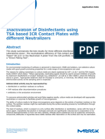 2018 - 12039 - Application Note Inactivation of Disinfectants Using TSA Based ICR Contact Plates With Different Neutralizers (Merck)