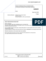 Cambridge International Examinations International General Certificate of Secondary Education Economics Paper 1 Multiple Choice May/June 2003 1 Hour