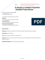 Effect of Crosslink Density On Sealant Properties Based On Silane-Modi Ed Polyurethane