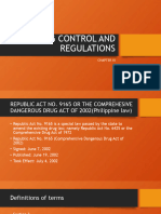 Drug Control and Regulations III