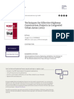 Techniques For Effective Highway Construction Projects in Congested Urban Areas (2011)