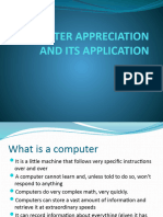 Computer Appreciation and Its Applicatio