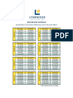 2024 Utility Billing Schedule