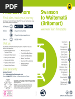 Auckland Transport Western Line Train Timetable