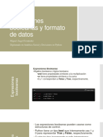 Expresiones Booleanas y Formato de Datos