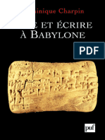 Charpin Dominique - Lire Et Écrire À Babylone