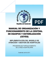 Manual de Organizacion y Funcionamiento de La Central de Equipos y Esterilizacion (Ceyes)