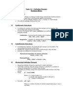 As Test 12 Notes - Enthalpy Changes