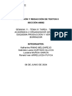 Semana 11 - Tema 01 Tarea - Tarea Académica 2 Organizador Gráfico, Esquema Producción y Versión Borrador