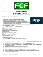 DIDÁTICA GERAL-Gabarito Dos Exercícios