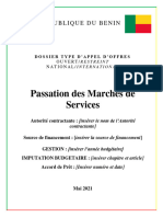 Dossier D Appel D Offres Pour La Passation Des Marches de Services