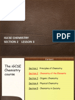 IGCSE Chemistry Section 2 Lesson 3