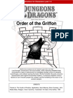 Order of The Griffon Part I