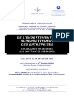 De L'endettement Au Surendettement Des Entreprises