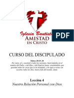 AEC Lección 4 - CURSO DEL DISCIPULADO - Nuestra Relación Personal Con Dios