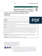 Prevalence of Depression and Its Correlative Factors Among Female Adolescents in China During The Coronavirus Disease 2019 Outbreak