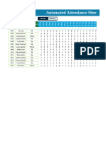 Attendance Sheet With Check Boxes